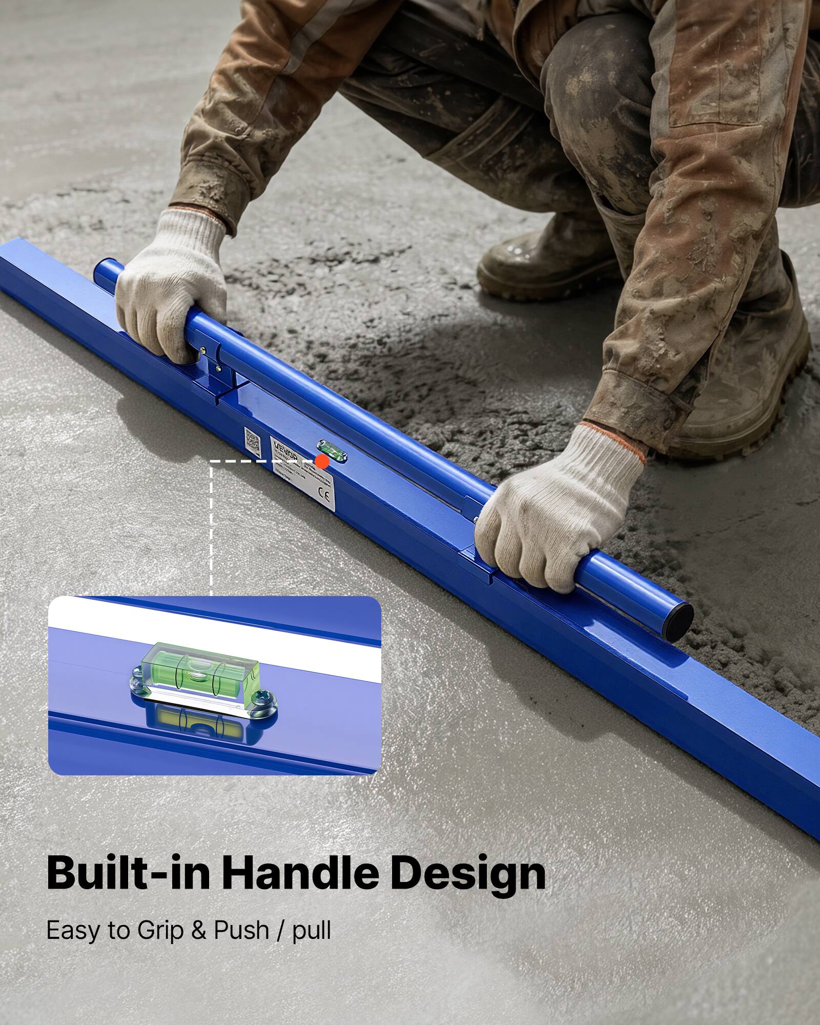 Built-in Handle Design  
Easy to Grip & Push / pull