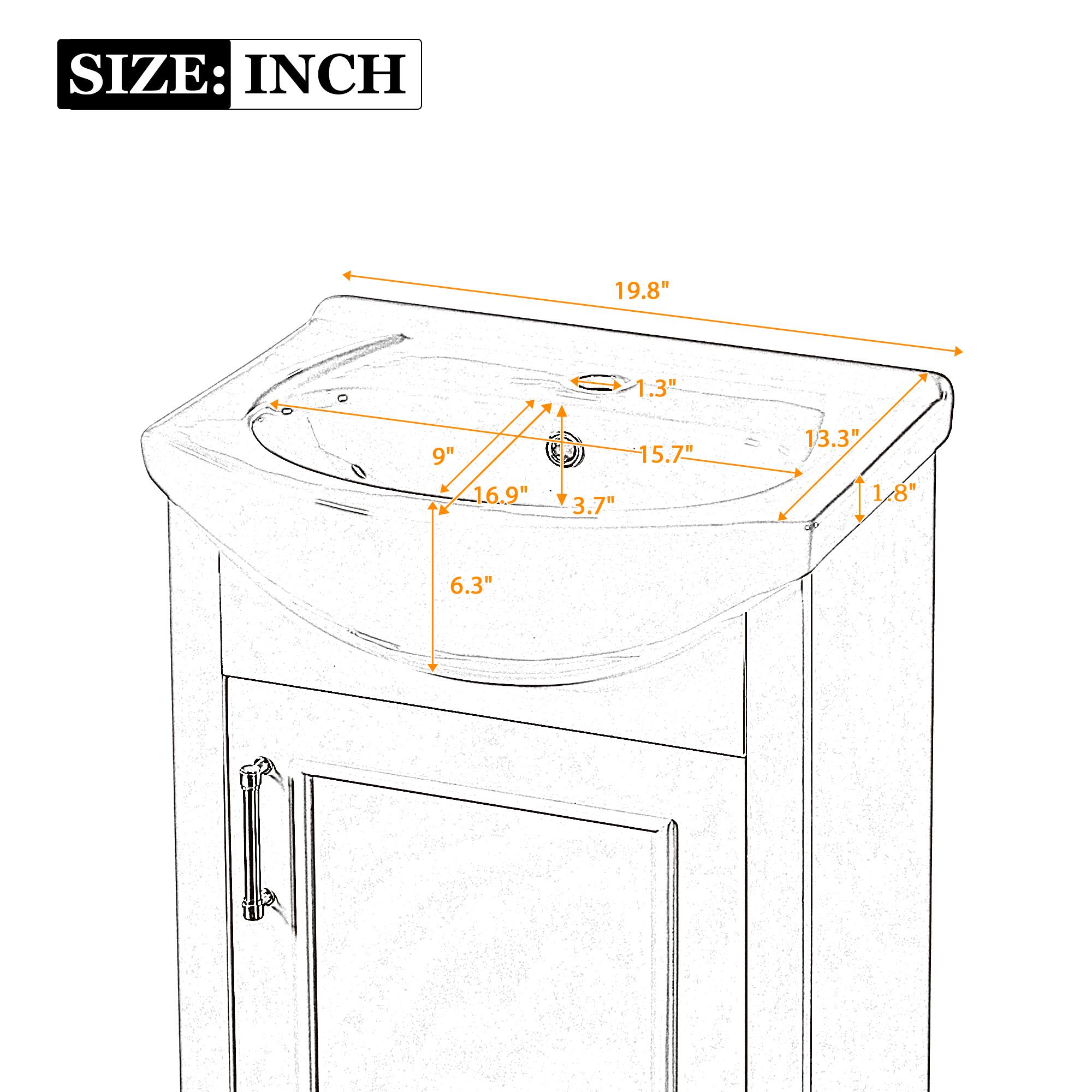 SIZE: INCH  
19.8"  
1.3"  
9"  
15.7"  
13.3"  
16.9"  
3.7"  
1.8"  
6.3"