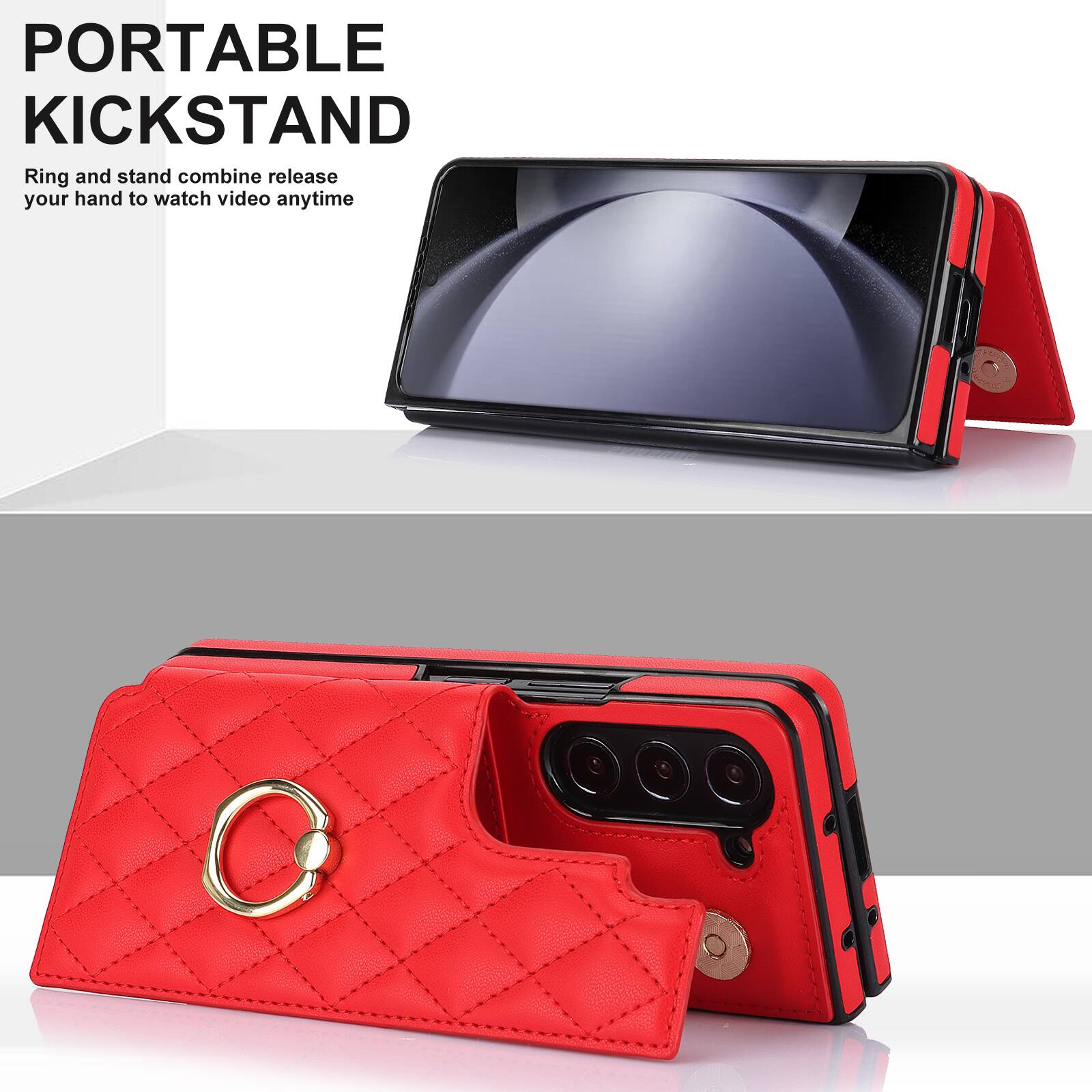 PORTABLE KICKSTAND

Ring and stand combine release your hand to watch video anytime