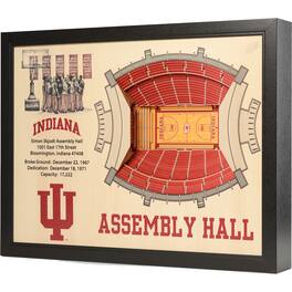 YouTheFan - Indiana Hoosiers 25.5" x 19.5" Assembly Hall Stadium Views Wall Art - Multicolor