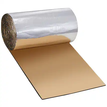 Front. VEVOR - Car Sound Deadening Mat, 200 mil 36 sqft Automotive Sound Deadener, High Density Foam Sound Deadener Material - Silver (Natural Aluminum).