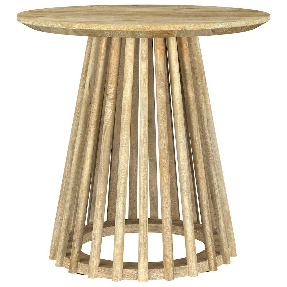 Alt View 2. Coaster Co. of America - Touhy Round Solid Wood End Side Table Natural Mango - Green.