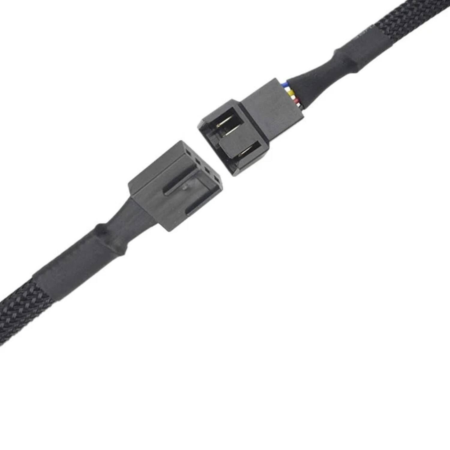 Front. Home Collection - 10-Inch 4-Pin to 3-Pin PWM Fan Extension Cable - 4 Pack.