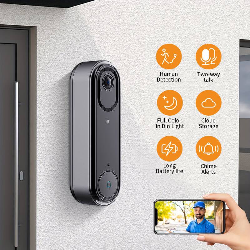 Human Detection  
Two-way Talk  
Full Color in Dim Light  
Cloud Storage  
Long Battery Life  
Chime Alerts