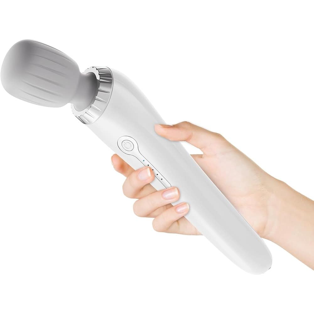 Schertz - Cordless Electric Wand Massager, 5-Speed Deep-Tissue Portable Design, White