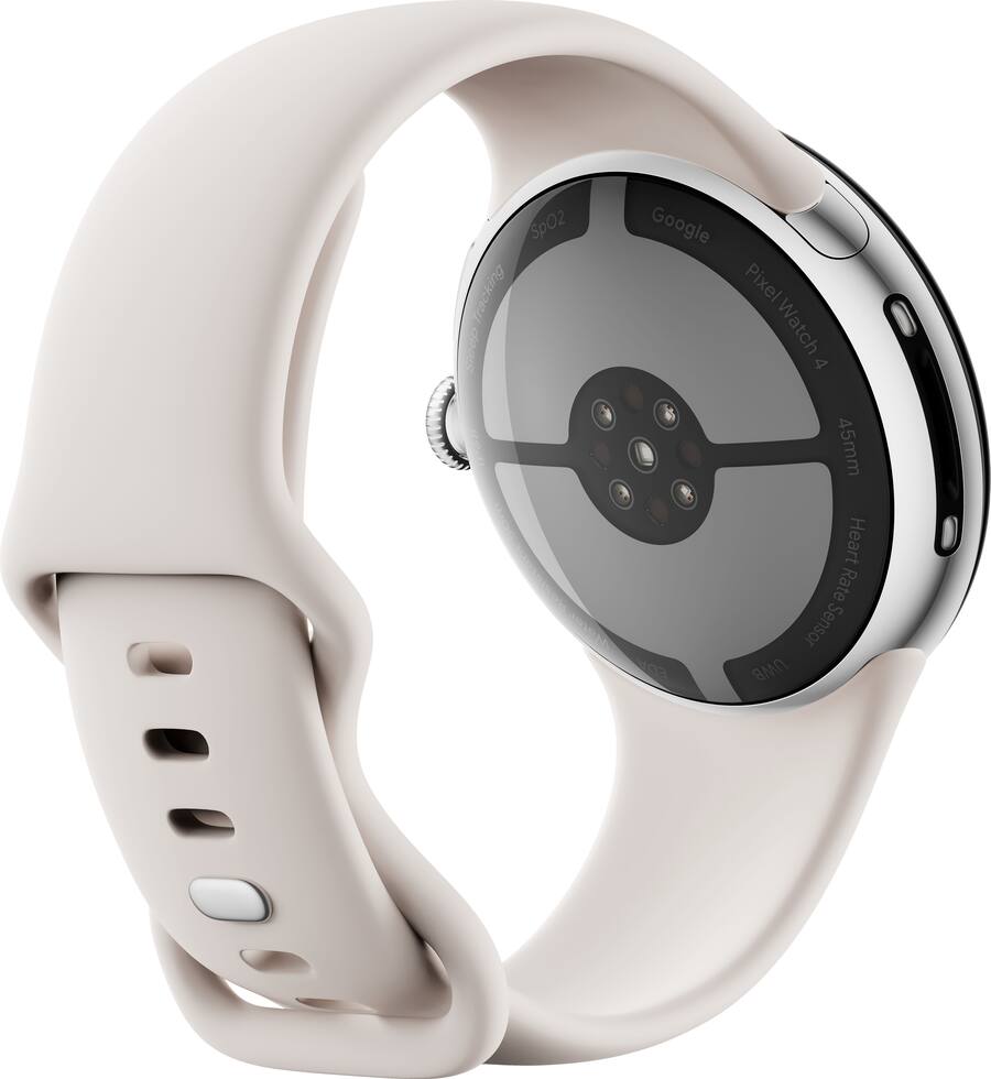 Google Pixel Watch 4 (45mm) Wi Fi Polished Silver Case