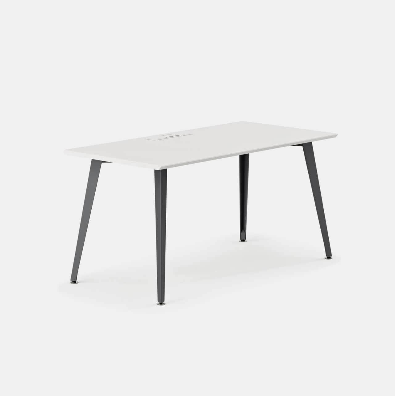 Front. Branch Furniture - Branch 60" Office Desk – Modern Design, Spacious Work Surface, Durable Build, Integrated Cable Management - White.