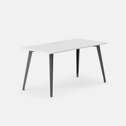 Front. Branch Furniture - Branch 60" Office Desk – Modern Design, Spacious Work Surface, Durable Build, Integrated Cable Management - White.