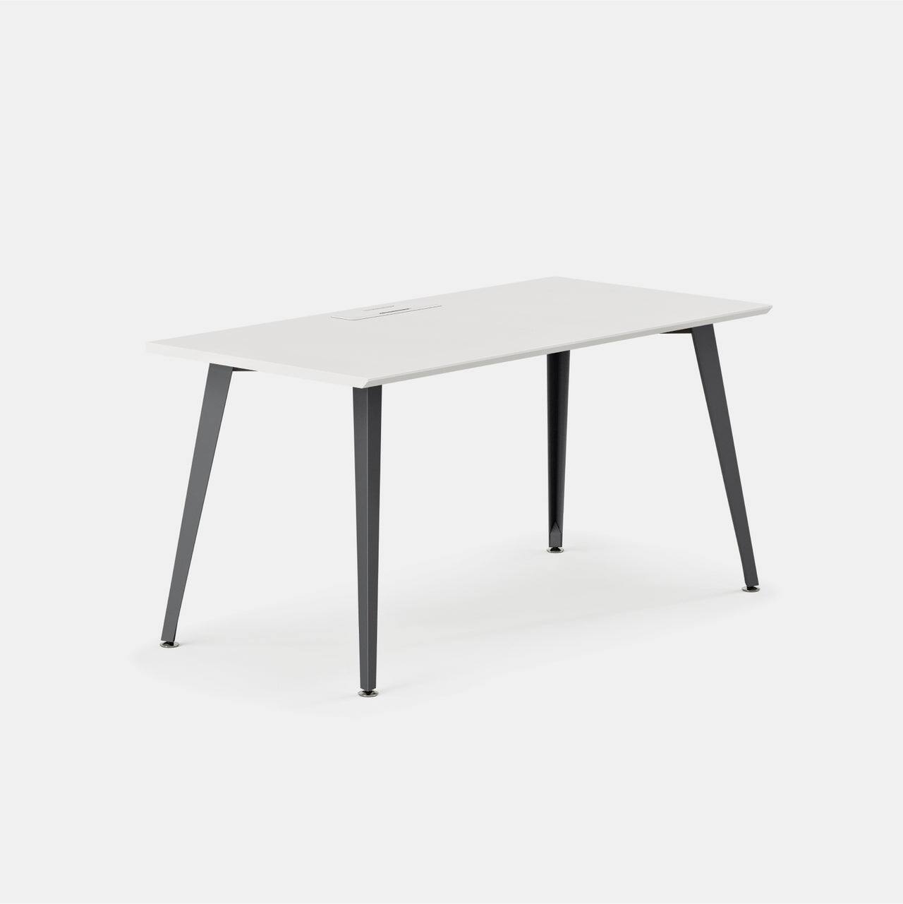 Front. Branch Furniture - Branch 60" Office Desk – Modern Design, Spacious Work Surface, Durable Build, Integrated Cable Management - White.