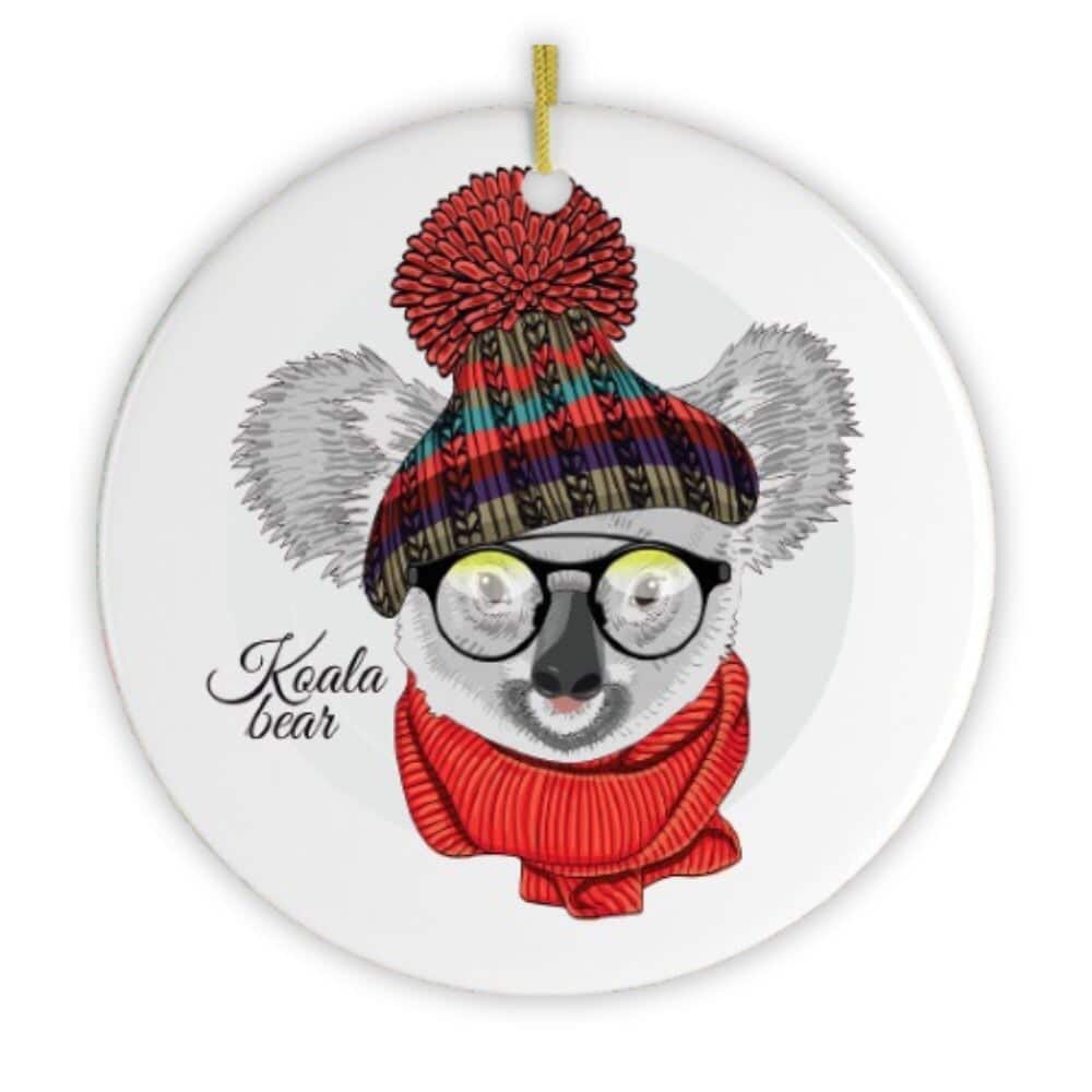 OrnamentallyYou - Winter Koala Christmas Ornament - Multi-colored
