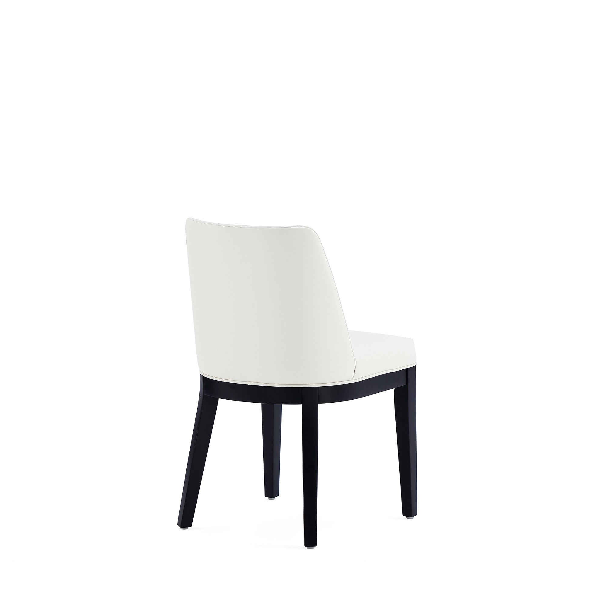 Alt View 2. Manhattan Comfort - Gansevoort Modern Wood Vegan Leather Dining Chair - Set of 4 - Ivory.