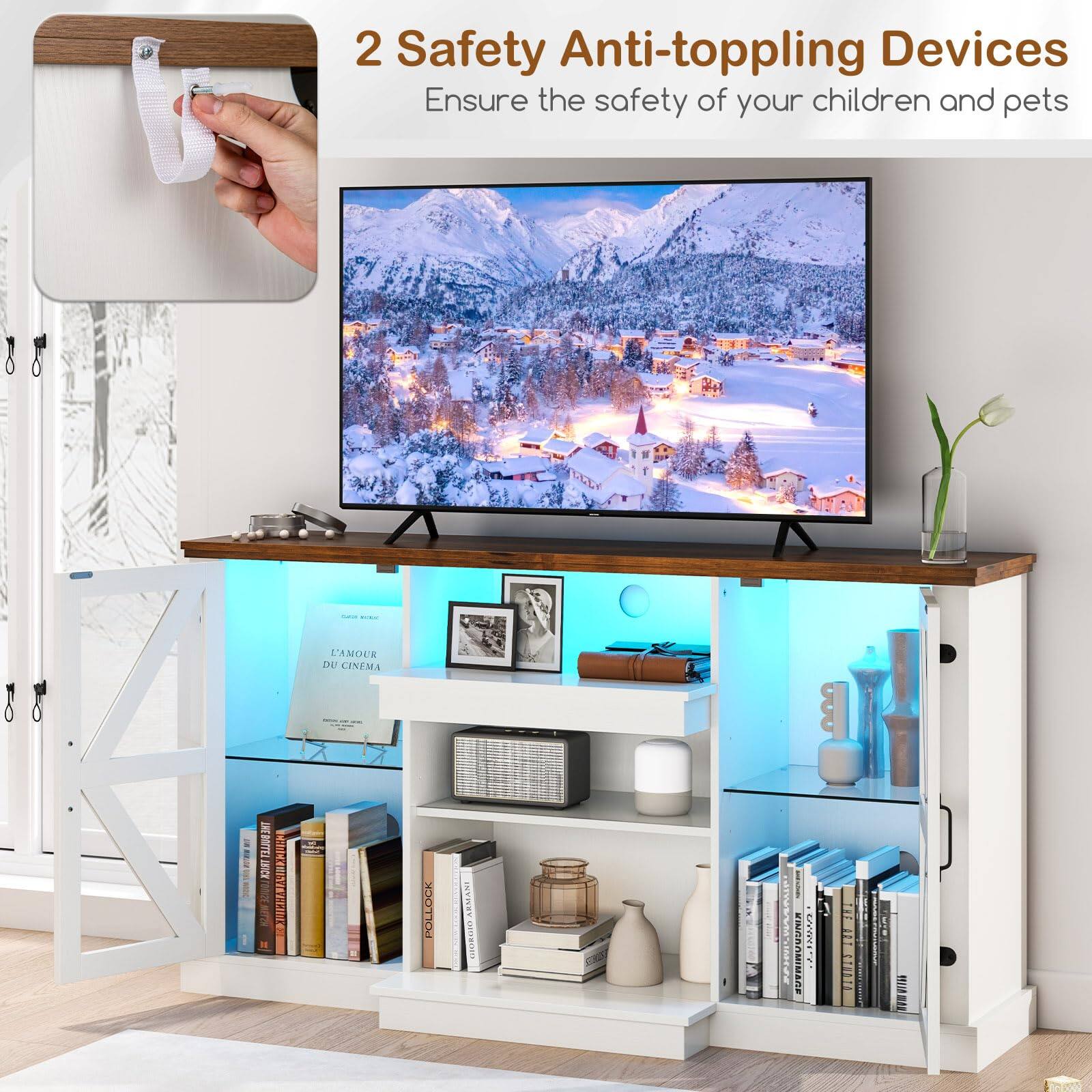 2 Safety Anti-toppling Devices  
Ensure the safety of your children and pets