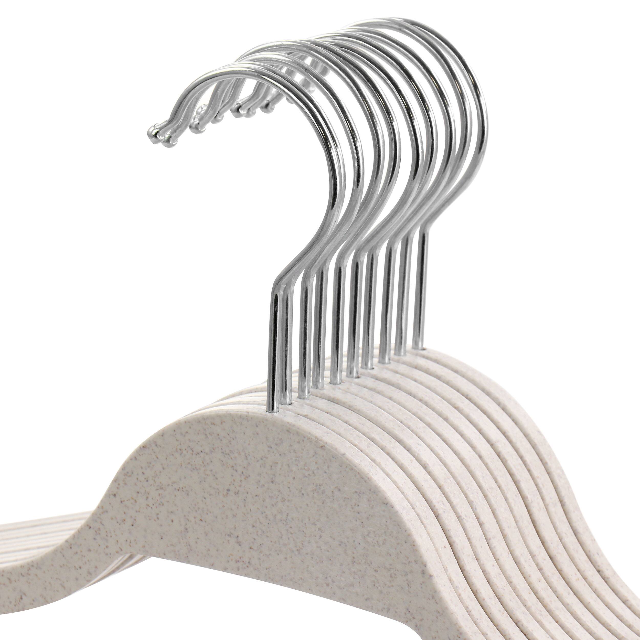 Alt View 3. Elama - Elama Home 20 Piece Biodegradable Coat Hangers in Wheat - Wheat.
