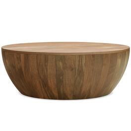 Simpli Home - Elmbrook Drum Coffee Table - Natural