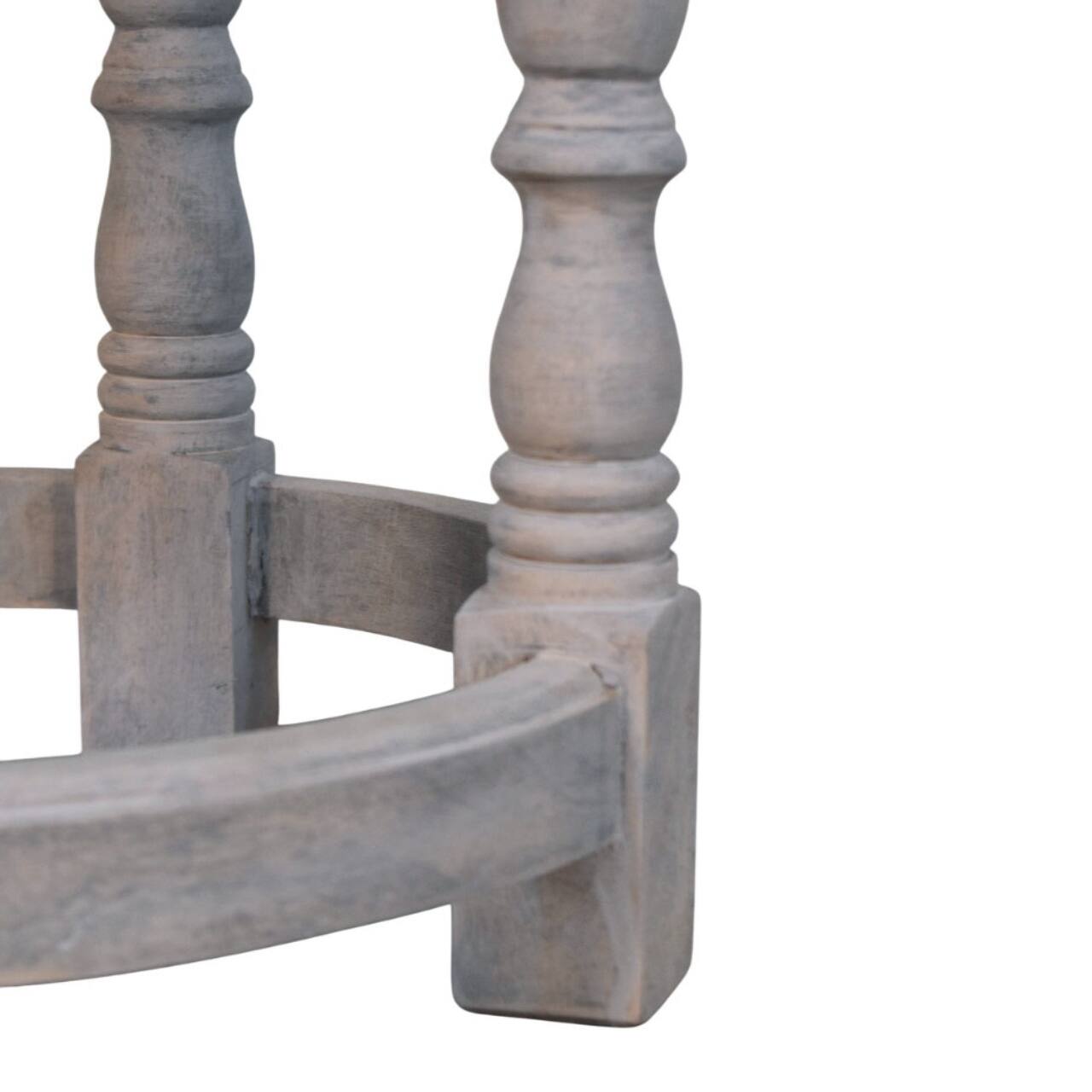 Alt View 8. Artisan Furniture - Artisan Furniture Solid Wood Rustic Charm Stool - Grey.