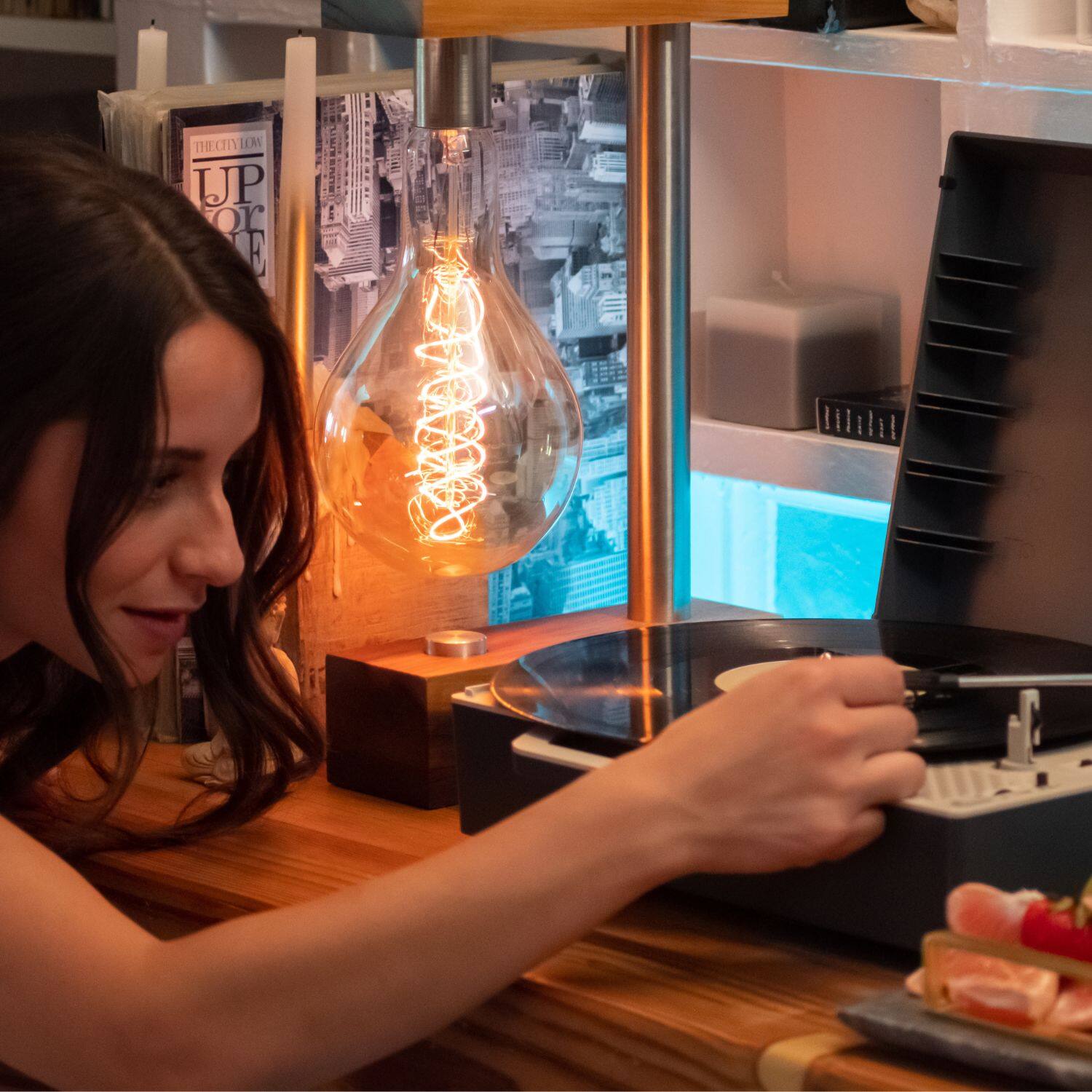 Alt View 24. Victrola - Re-Spin Sustainable Bluetooth Suitcase Record Player - Graphite Grey.