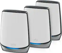 NETGEAR - Orbi 850 Series AX6000 Tri-Band Mesh Wi-Fi 6 System (3-pack) - White