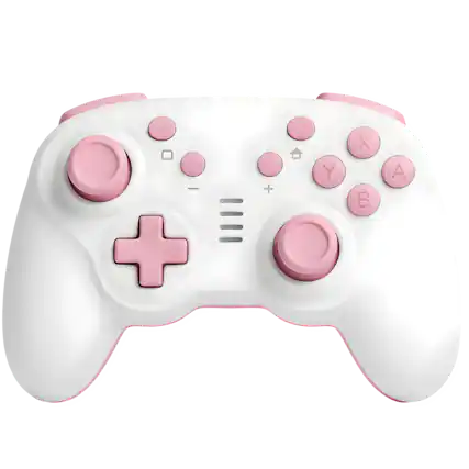 Front. turbX - Mini Mate Pro 2.0 Wireless Ergonomic Gaming Controller for Nintendo Switch, PC, Steam Deck - Sakura Pink.