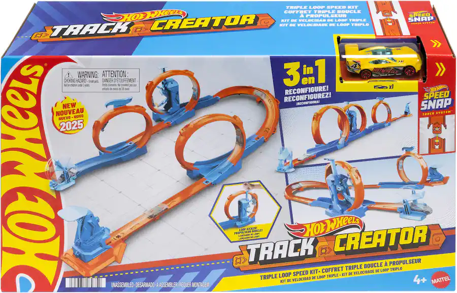 Hot Wheels Track Creator Triple Loop Speed Kit Track Set