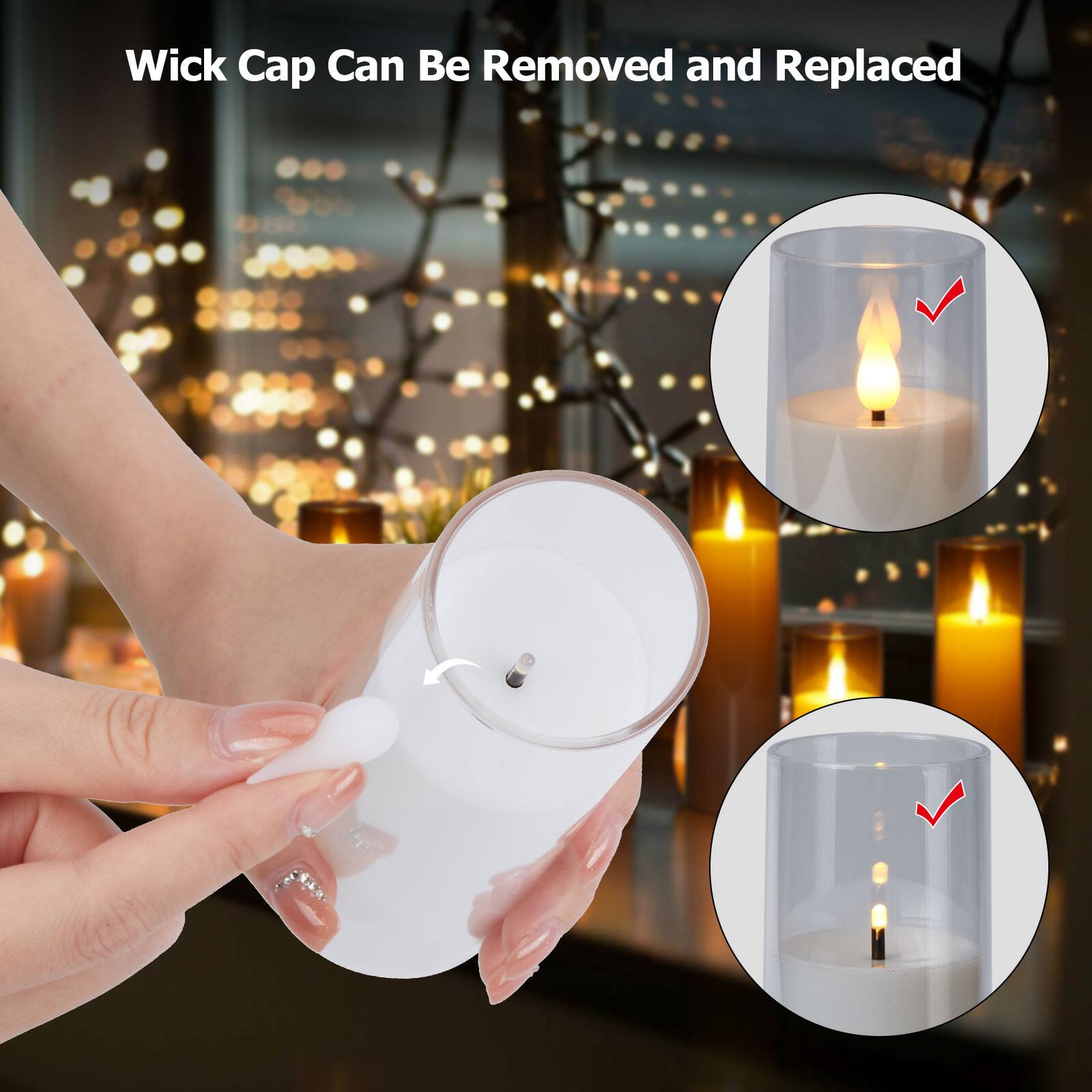 Wick Cap Can Be Removed and Replaced