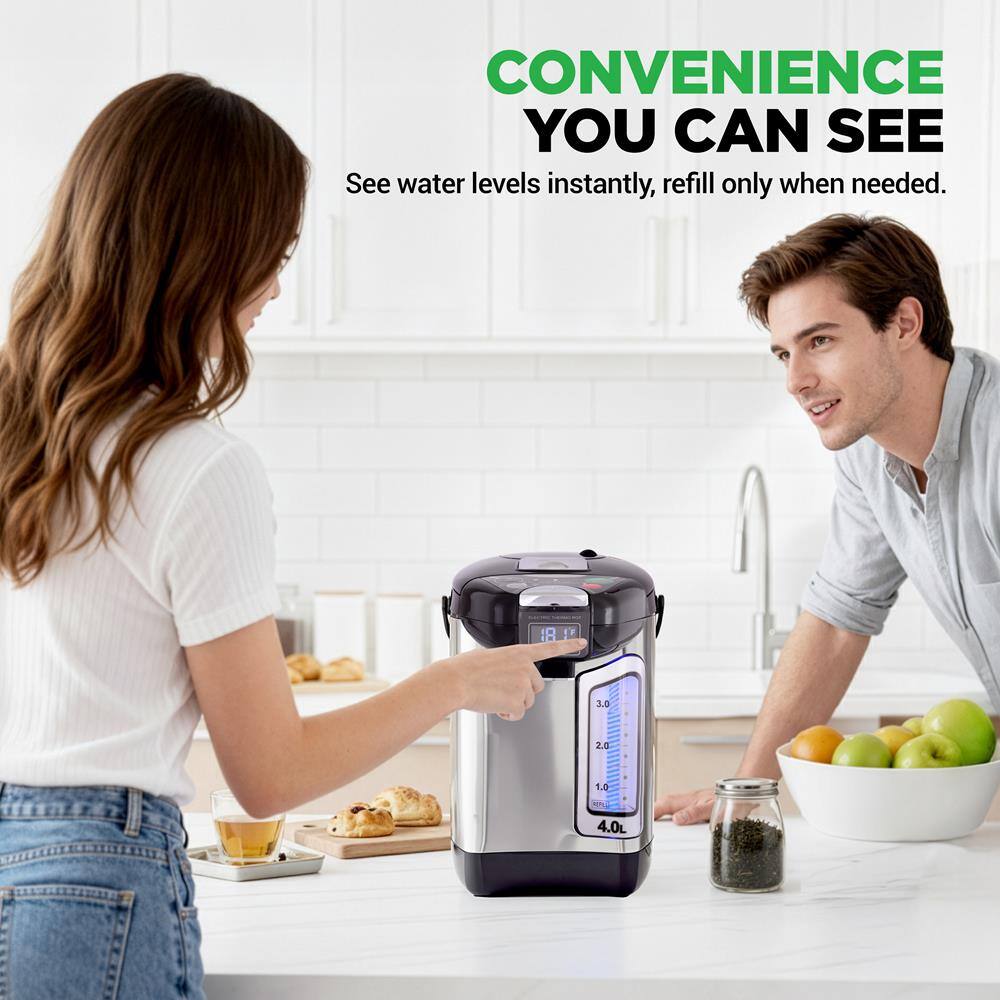 CONVENIENCE YOU CAN SEE  
See water levels instantly, refill only when needed.  
18 17 3.0 2.0 1 1.0 4.0L