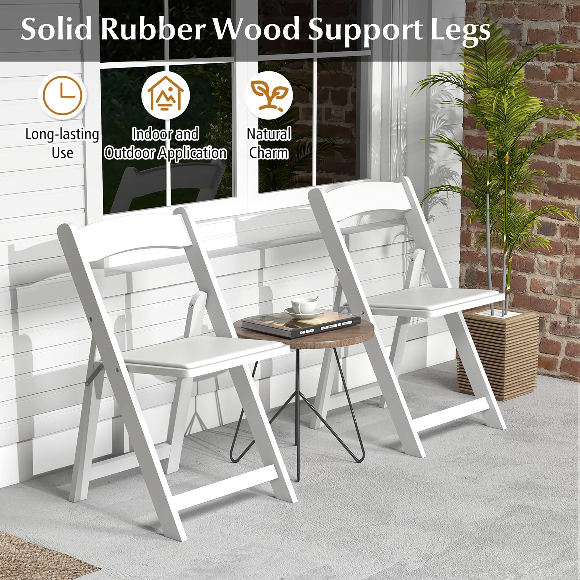 Solid Rubber Wood Support Legs

- Long-lasting Use
- Indoor and Outdoor Application
- Natural Charm