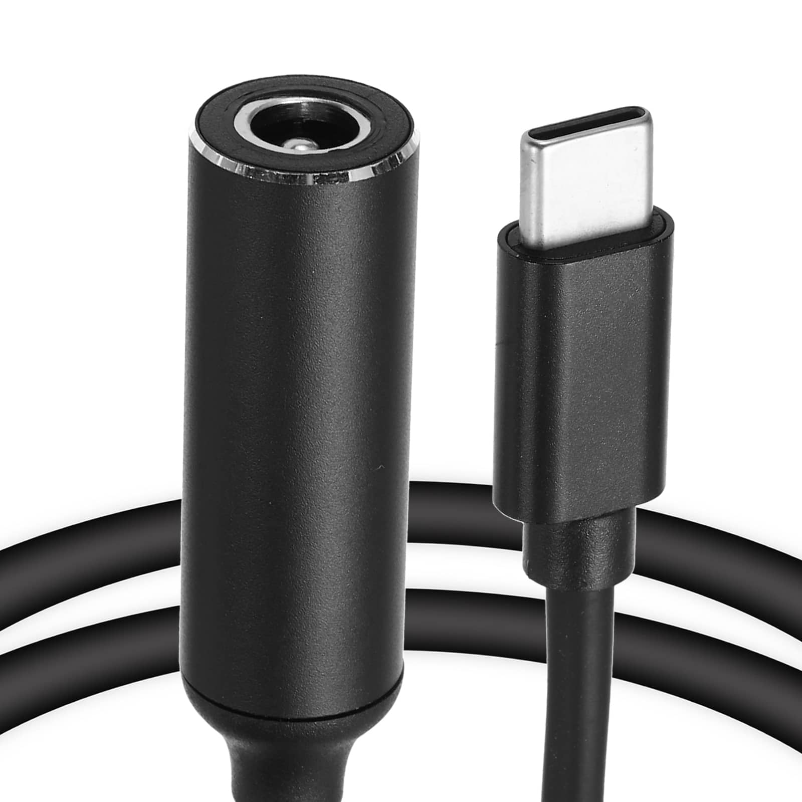 Unique Bargains - 0.6FT USB C to DC 6.3mmx3mm PD Charging Cable, 5/9/20V 65W 3.25A, for Router, Camera, TV Box, Desk Lamp - Black
