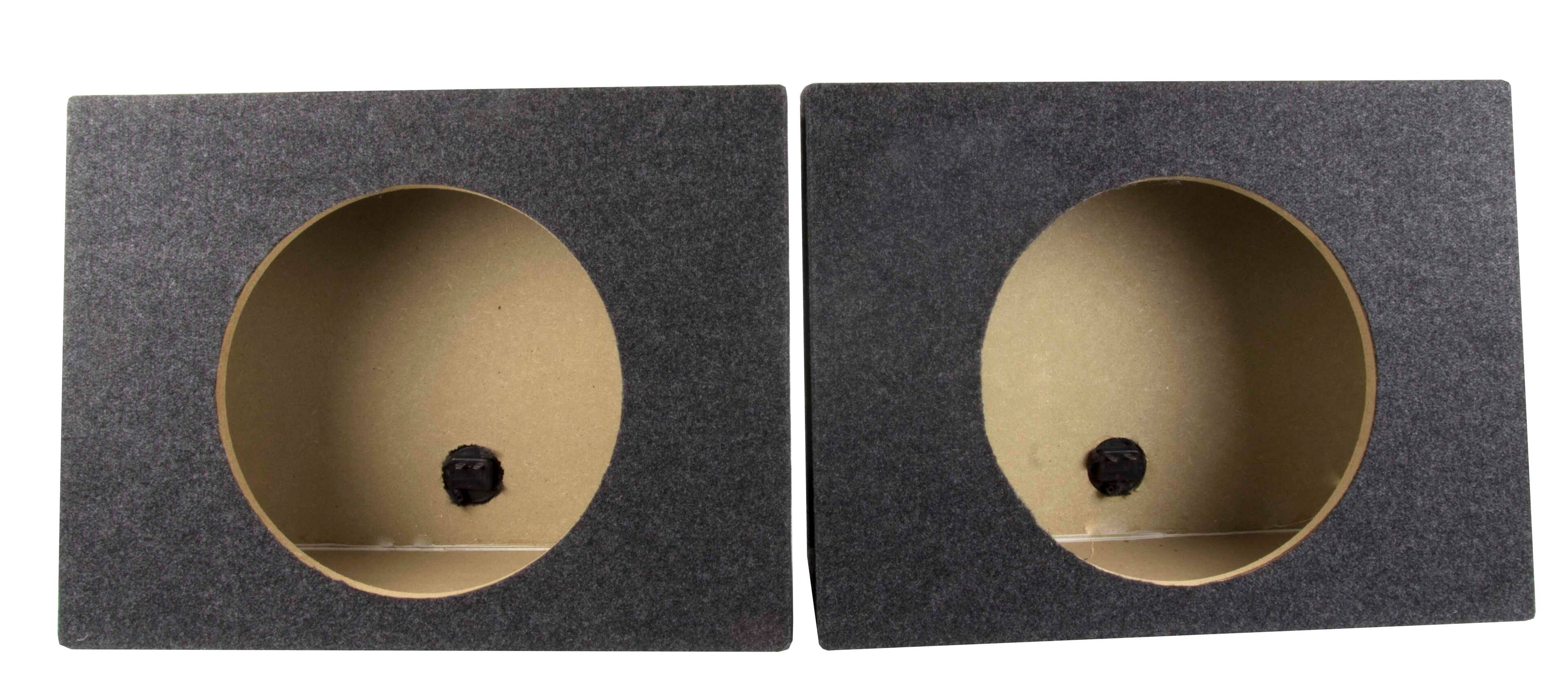Alt View 4. QPower - QPower QTW12 Single 12" Sealed Car Audio Subwoofer Sub Box Enclosures, Pair - Charcoal Gray.