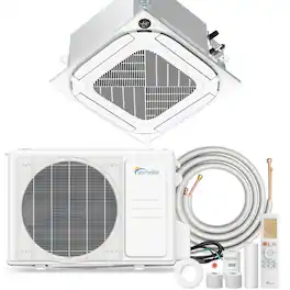 Senville - 24000 BTU Ceiling Cassette Air Conditioner - Heat Pump - SENA/24HF/IC - White