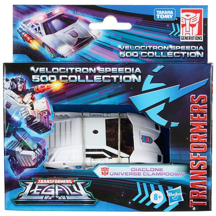 TAKARA TOMY GENERATIONS VELOCITRON SPEEDIA 500 COLLECTION  
VELOCITRON SPEEDIA 500 COLLECTION  
LESEY  
TRANSFORMERS UNIVERSE DIACLONE CLAMPDOWN  
8+  
Hasbro  
TRANSFORMERS LEGACY