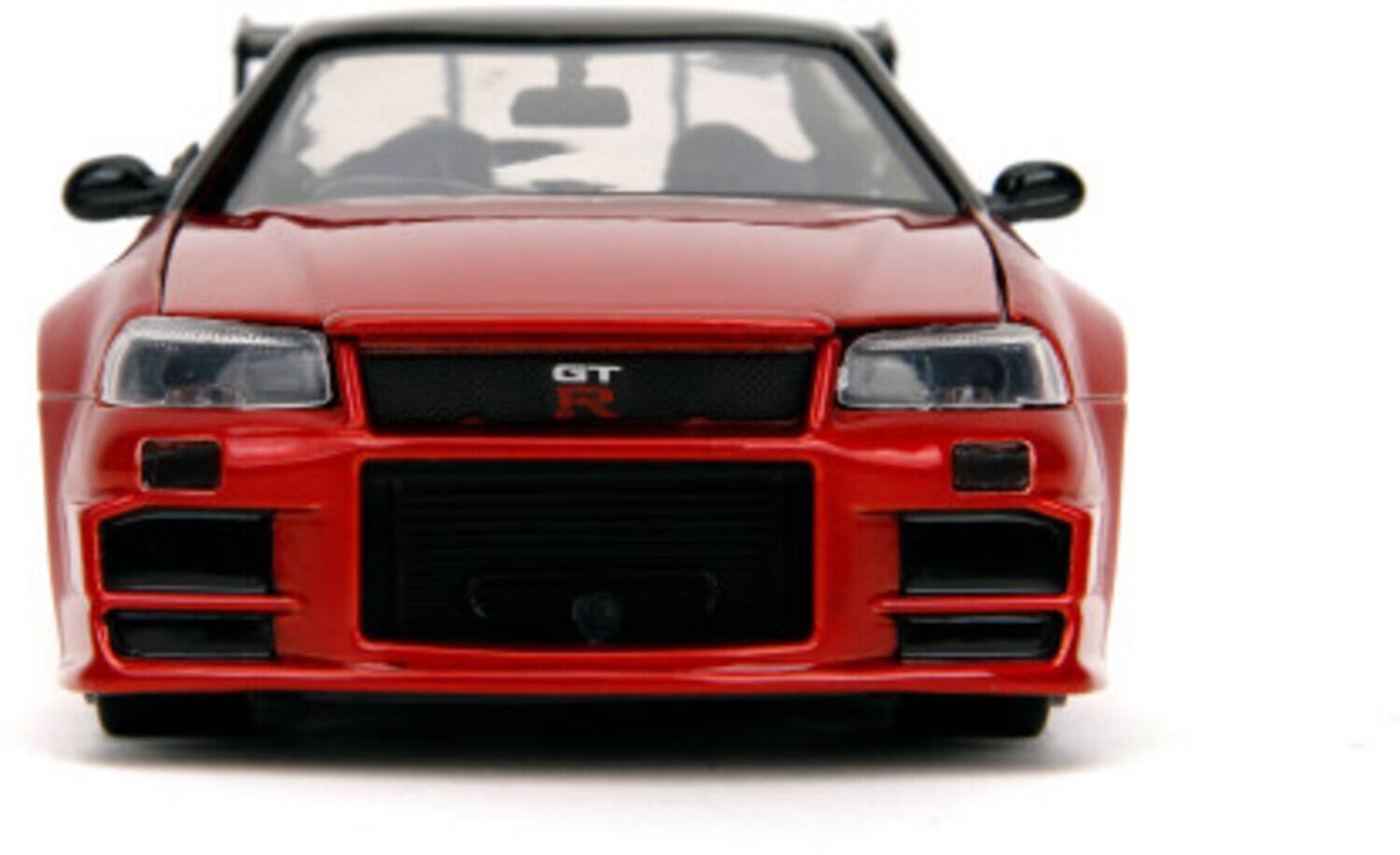 Alt View 1. Jada Toys - Jada Toys - 1:24 Godzilla - Hollywood Rides - '02 Nissan Skyline GT-R (R34) Vehicle Only   - Collectibles - Multicolor.