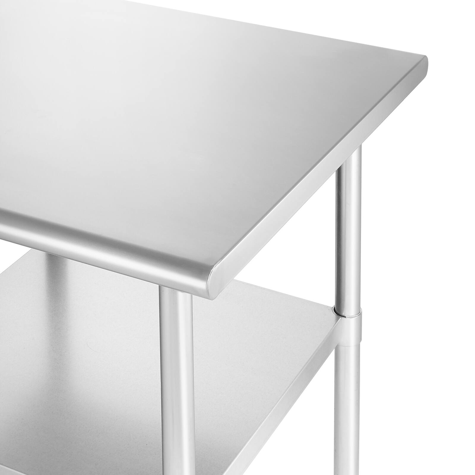 Alt View 2. GRIDMANN - 30 x 30-in NSF Stainless Steel Prep and Work Table - Silver.