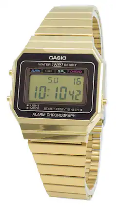 Casio - Vintage A700WG-9A Alarm Chronograph Quartz Mens Watch - Gold