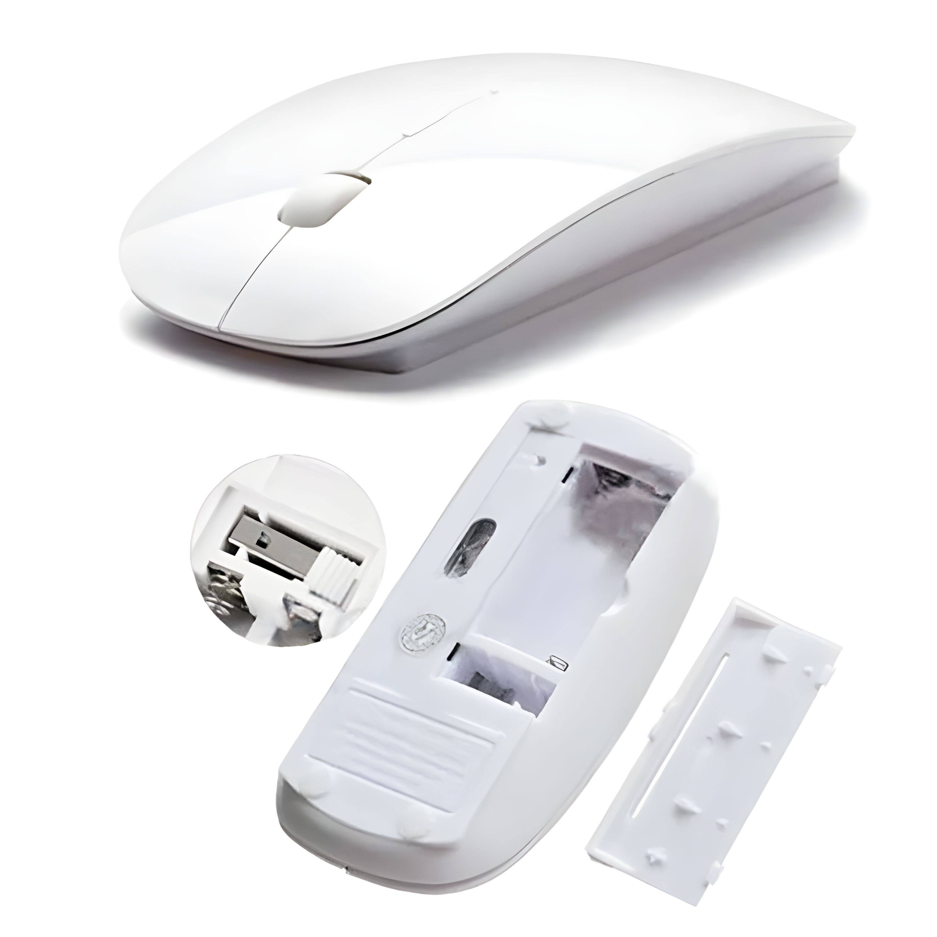 Angle. Kitcheniva - 2.4GHz USB Wireless Optical Mouse For Apple - White.