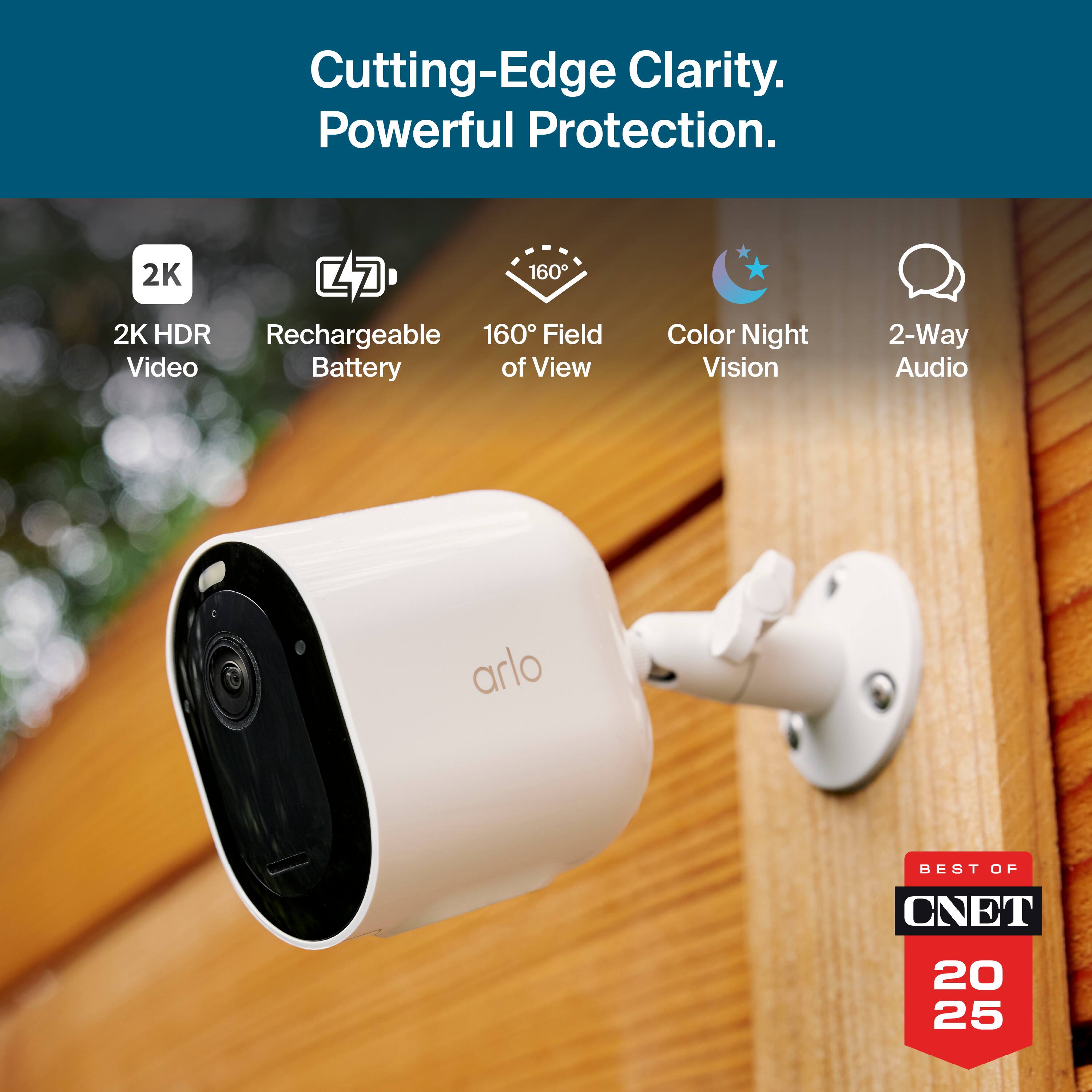 Arlo Pro Outdoor Security Camera (6th Gen, 2025 Release) Wireless
