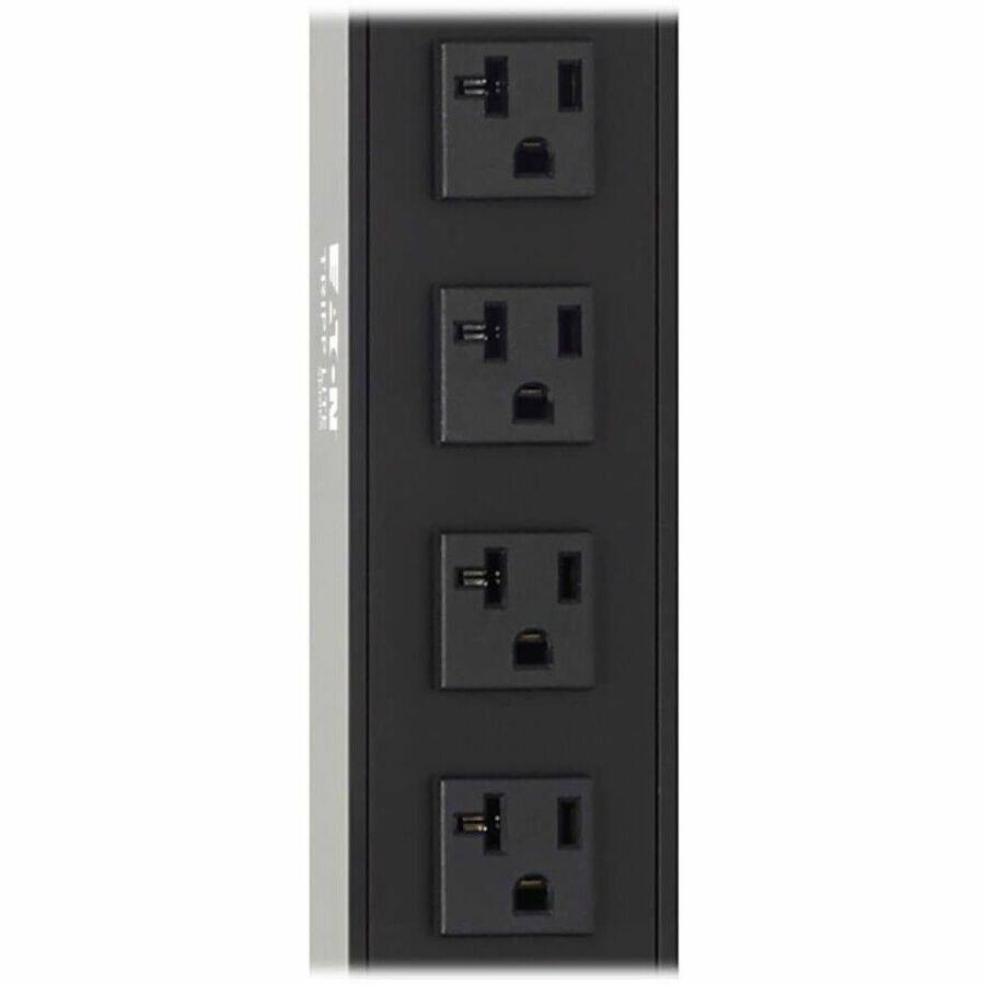Alt View 3. Tripp Lite - Tripp Lite by Eaton PDU 2.9kW 120V Single-Phase Basic PDU - 24 NEMA 5-15/20R Outlets L5-30P Input 10 ft. Cord 63.75 in. - Black.