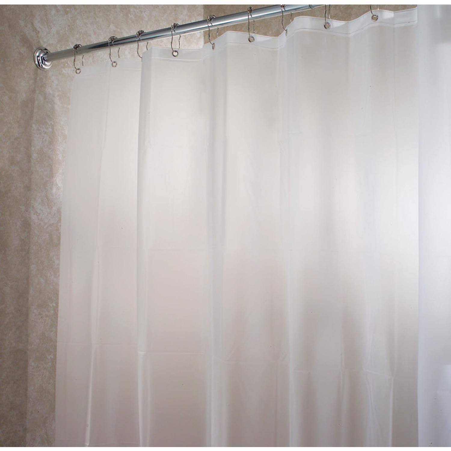 Left. iDesign - iDesign Ecopreme 72 in. H X 72 in. W White Soft Shower Curtain Liner EVA - White.
