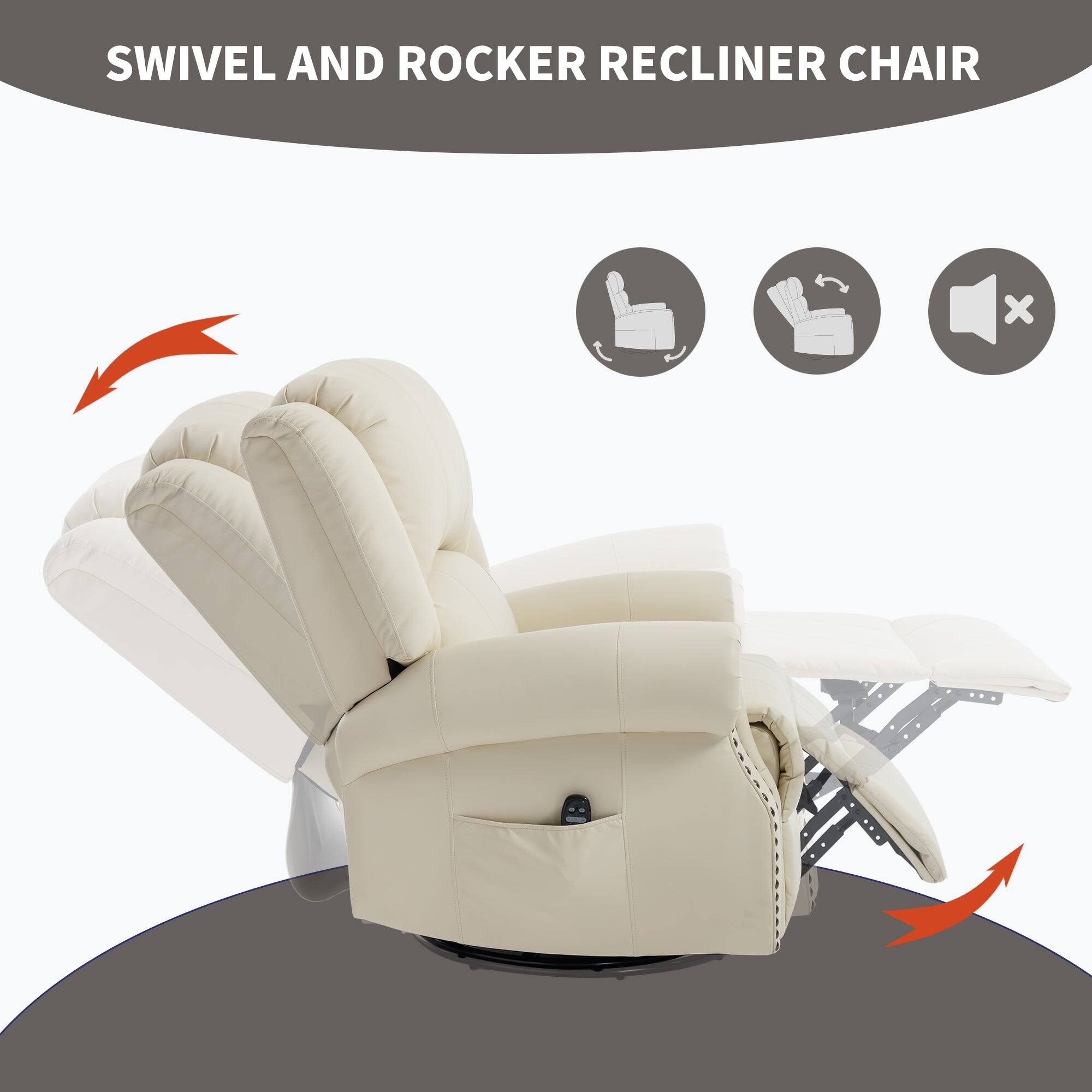 SWIVEL AND ROCKER RECLINER CHAIR