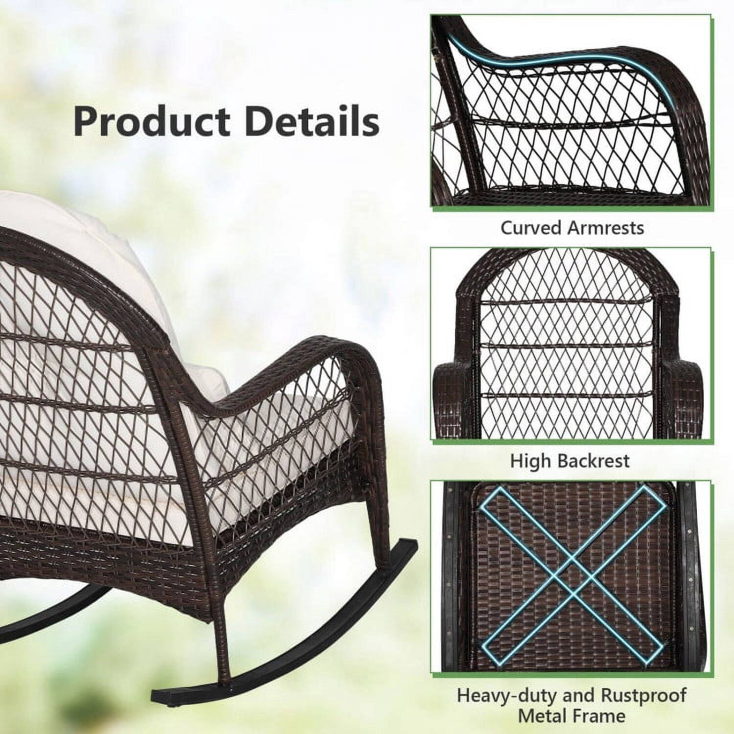 Product Details

- Curved Armrests
- High Backrest
- Heavy-duty and Rustproof Metal Frame