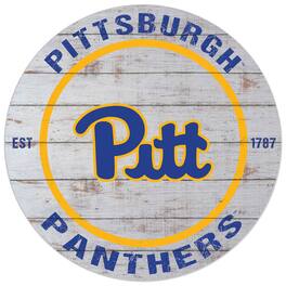 Jardine - Pitt Panthers 20'' x 20'' Indoor/Outdoor Weathered Circle Sign - Multicolor