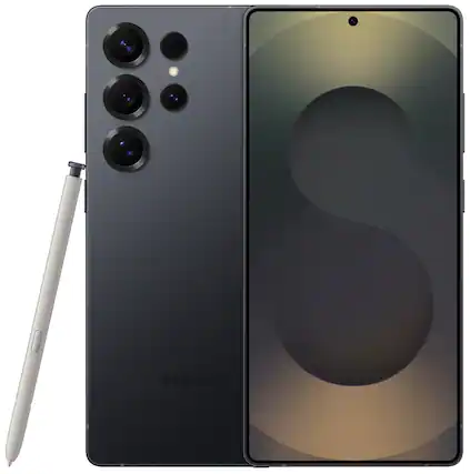 Front. Samsung - Samsung Galaxy S25 Ultra 512GB S938U Unlocked - Titanium Jetblack - Titanium Jet Black.