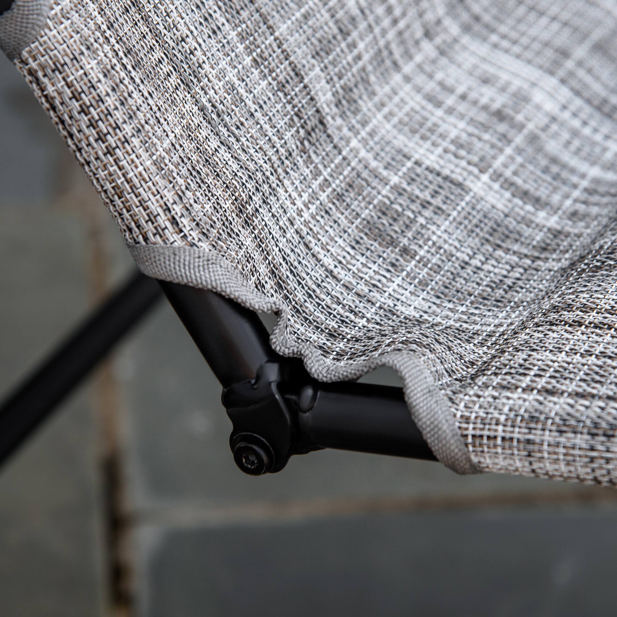 Alt View 5. Outsunny - Garden Rocking Chair, Outdoor Indoor Sling Fabric Rocker for Patio, Balcony, Porch, Grey - Grey.