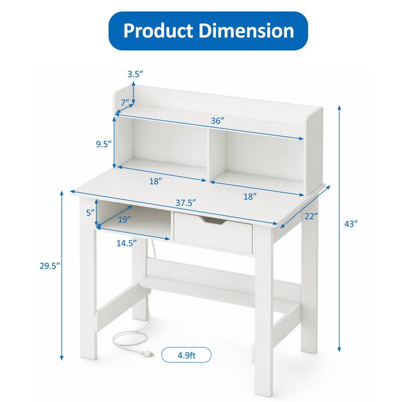 Product Dimension: 3.5" x 7" x 36" x 9.5" x 18" x 5" x 19" x 37.5" x 18" x 22" x 43" x 14.5" x 29.5" x 4.9ft