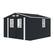 Front. Mondawe - 8x8 FT Outdoor Storage Shed with Protective Film, Four Daylight Windows and Lockable Doors - Dark Gray.