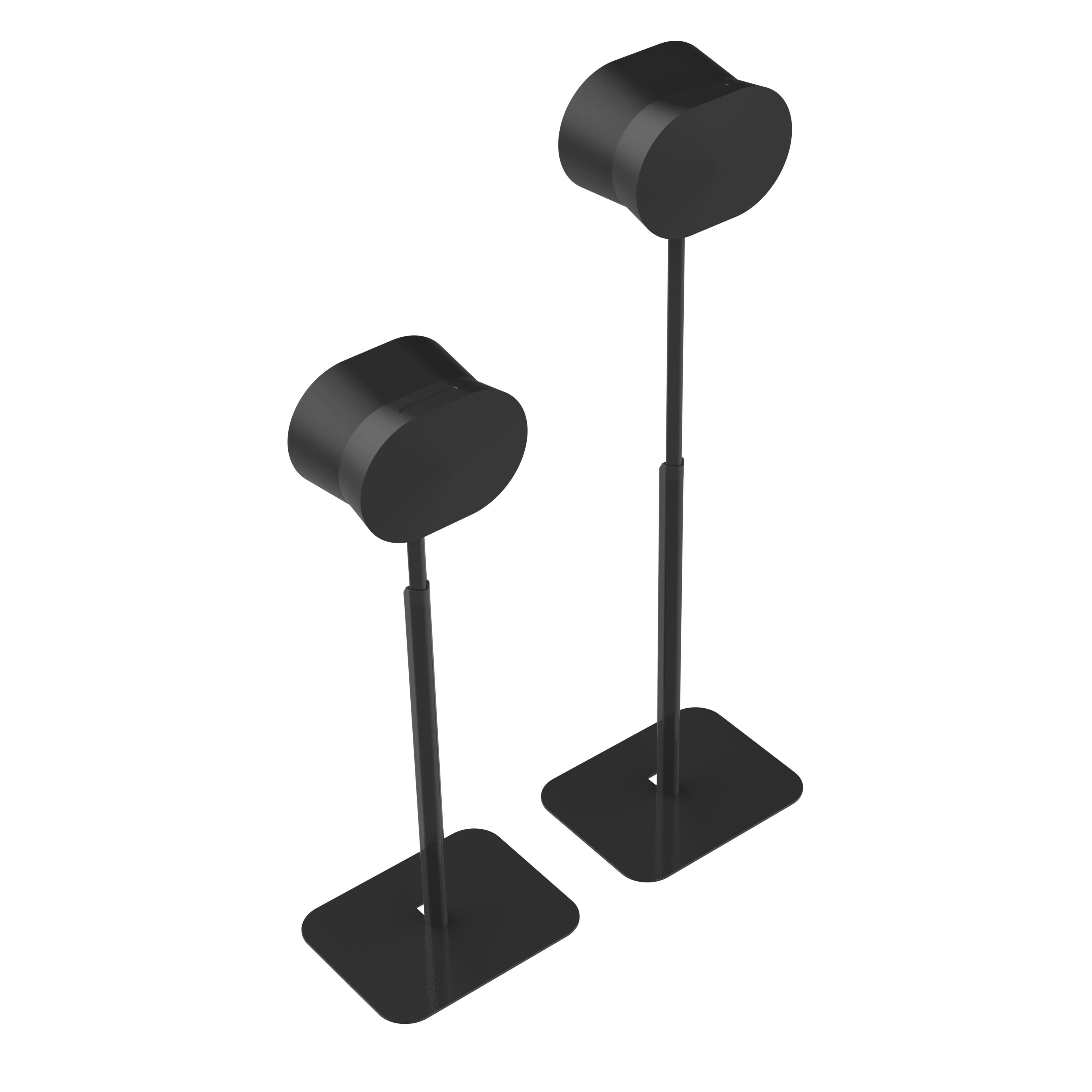 Angle. Flexson - FLEXSON Essentials Adjustable Floor Stands for Sonos Era 300 (Black, Pair) - "NA".