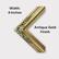 Width: 4 Inches
Antique Gold Finish