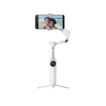 Front. Insta360 - Flow 2 AI Tracker Gimbal Stabilizer for Smartphones - Summit White.