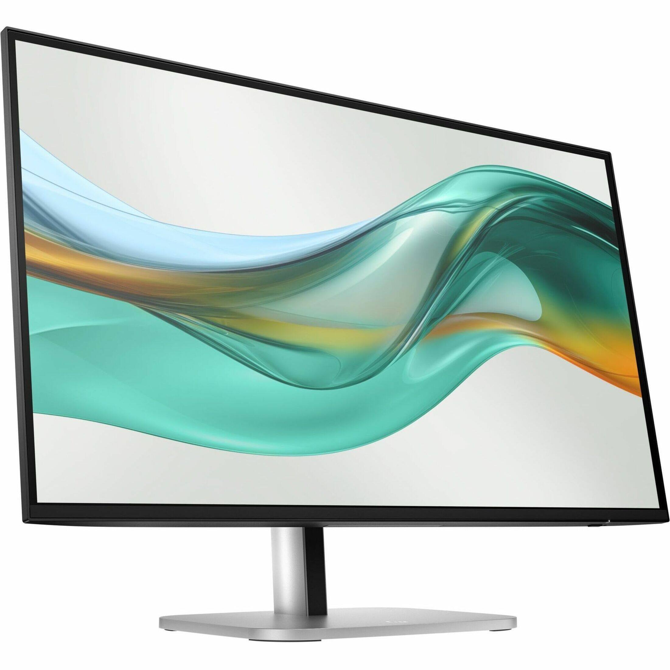 Alt View 16. HP - 27" IPS LED 100Hz Monitor (USB, HDMI) - Jet Black, Black, Silver.