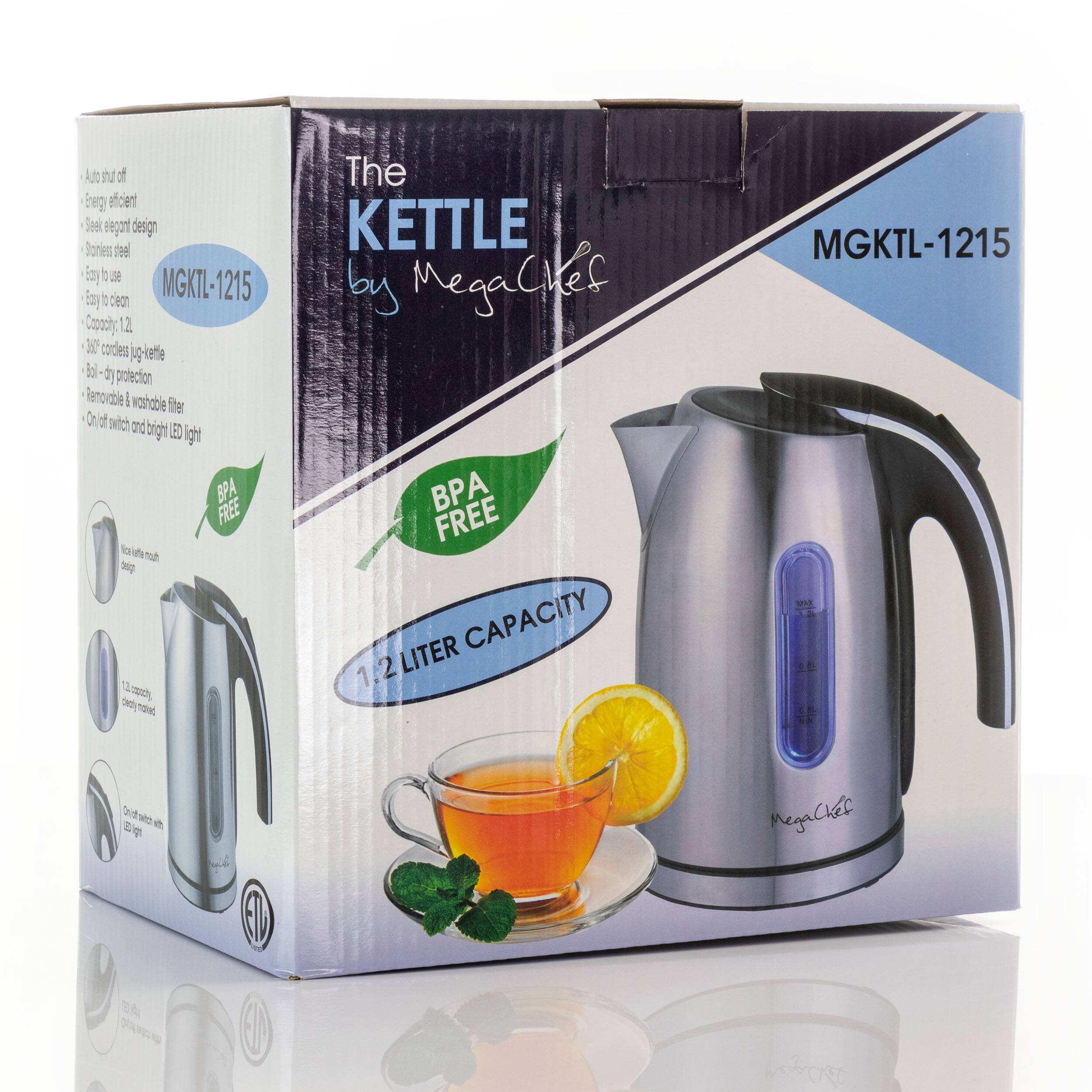 The KETTLE by MegaChef BPA FREE 1.2 LITER CAPACITY MGKTL-1215