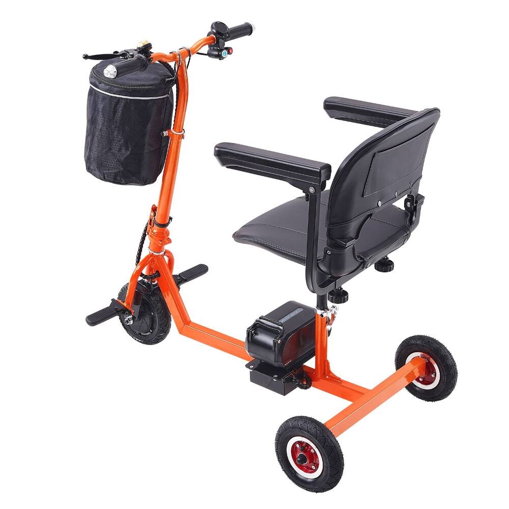 Angle. Loheer - Loheer Foldable 3 Wheel Mobility Scooter for Seniors All Terrain - Red.